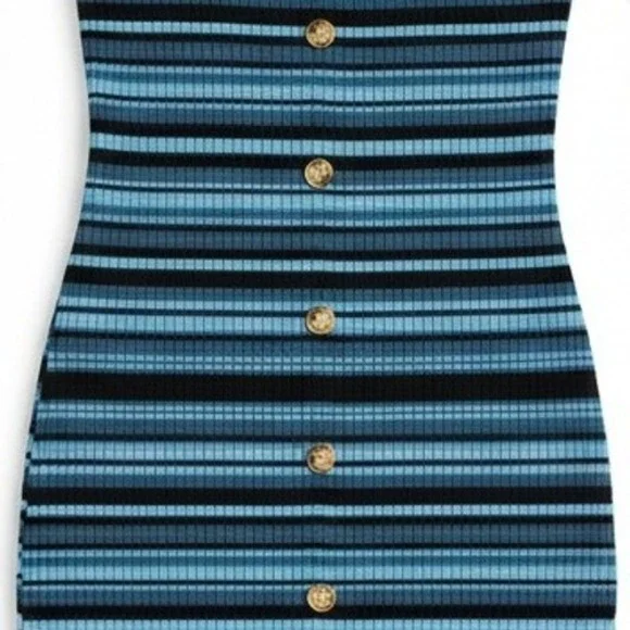 No Boundaries Womens Dress Size XL‎ (16-18) Teal Striped Button-Front Casual - Picture 10 of 10